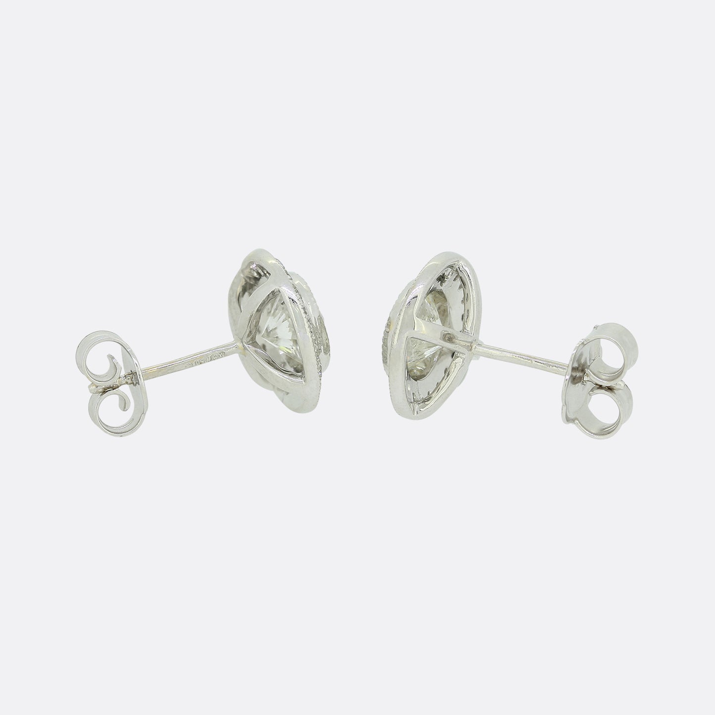 0.98 Carat Diamond Cluster Stud Earrings