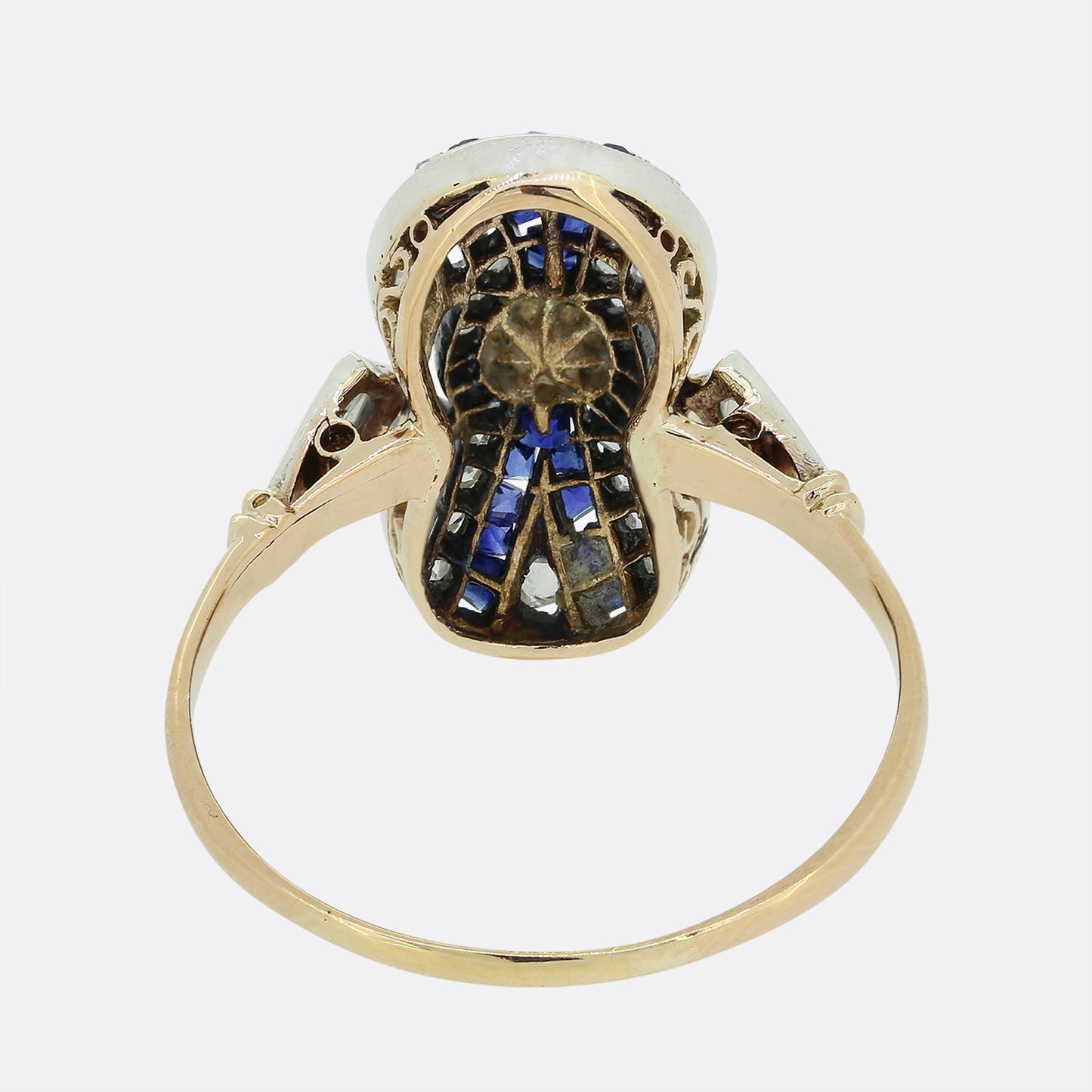Edwardian Pearl, Sapphire and Diamond Ring