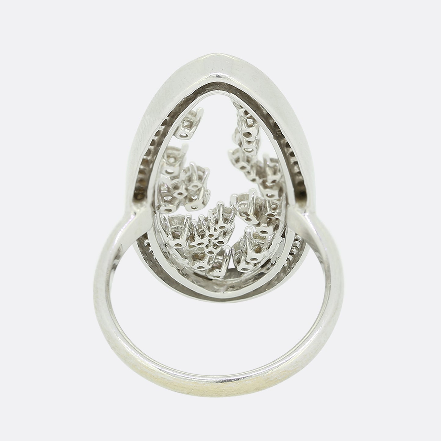 1.09 Carat Diamond Openwork Cluster Ring