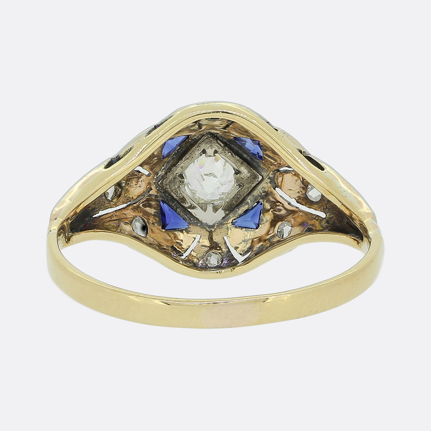 Art Deco Sapphire and Diamond Ring