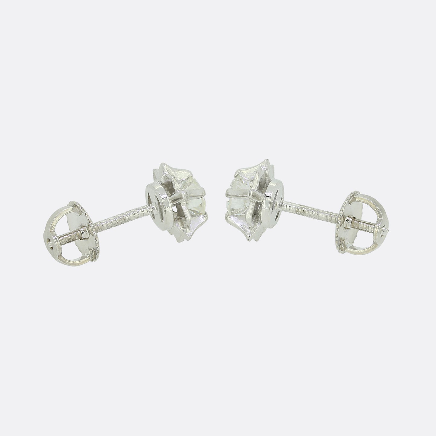 0.40 Carats Diamond Screw Back Stud Earrings