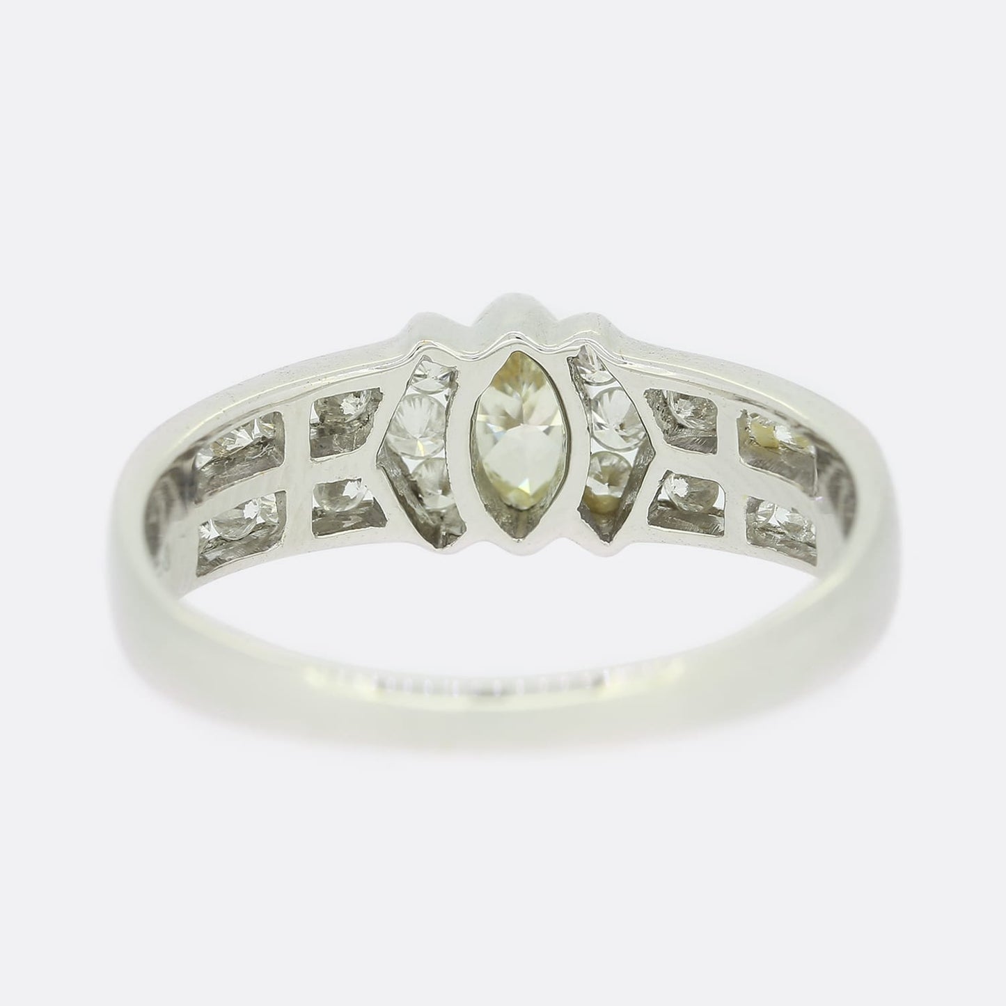 0.40 Carat Diamond Marquise Cluster Ring