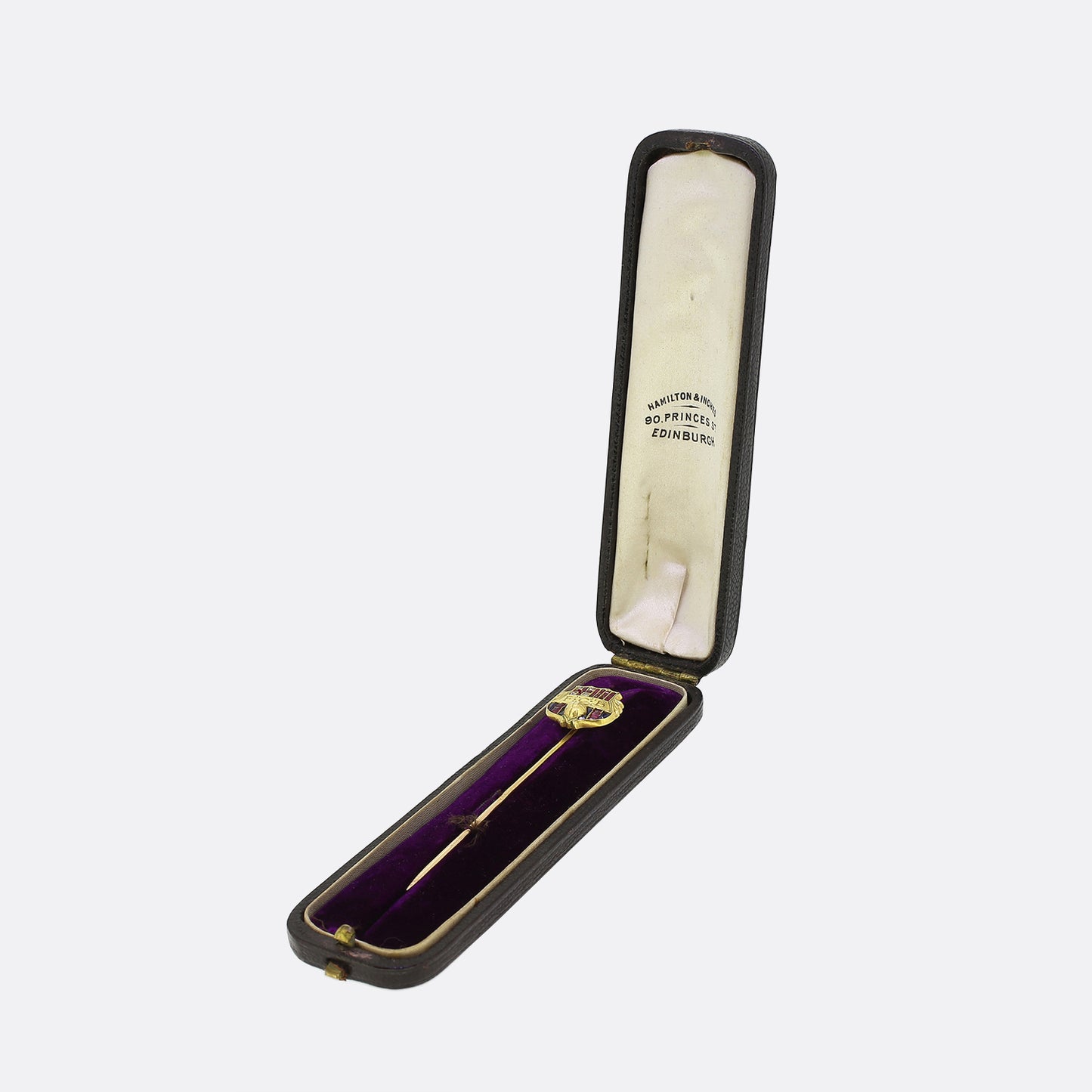 Antique Barcelona Football Club Ruby Sapphire and Diamond Stick Pin