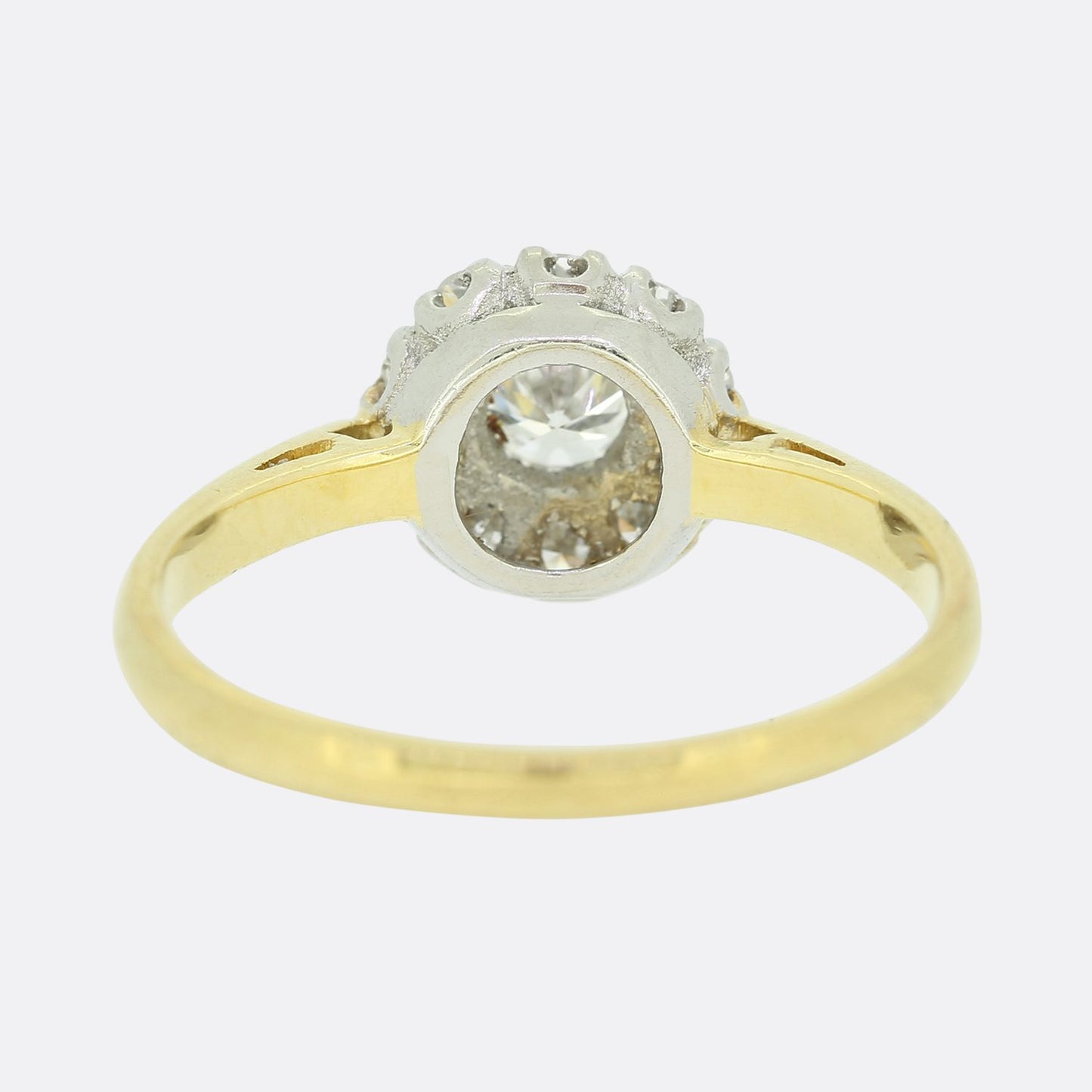 Single Cut Diamond Cluster Ring