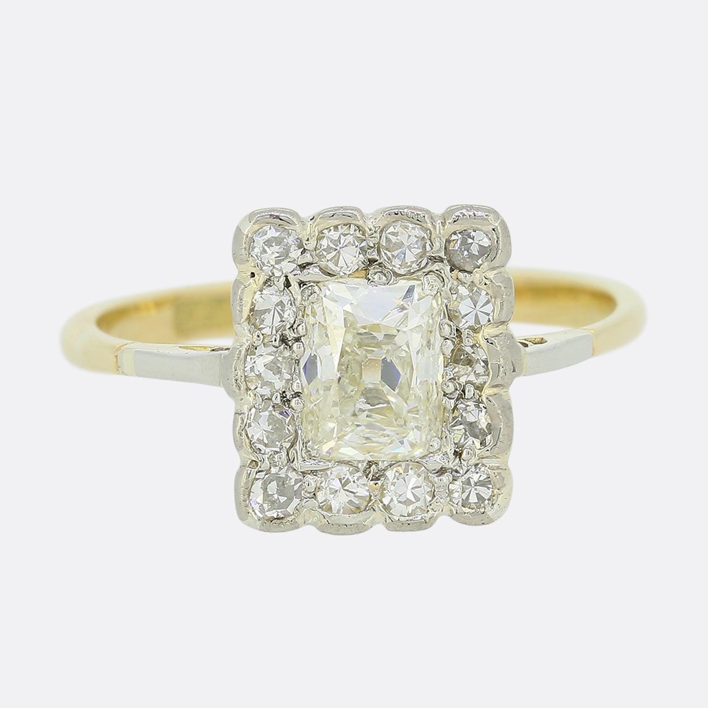Victorian 0.65 Carat Old Cut Diamond Cluster Ring