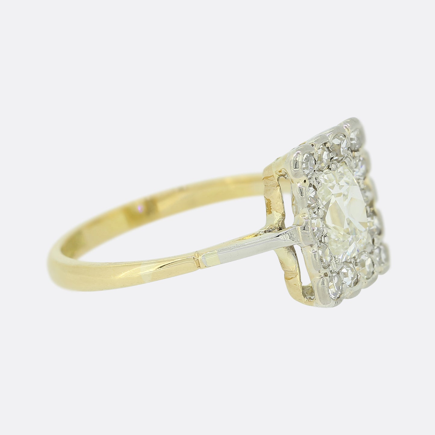 Victorian 0.65 Carat Old Cut Diamond Cluster Ring