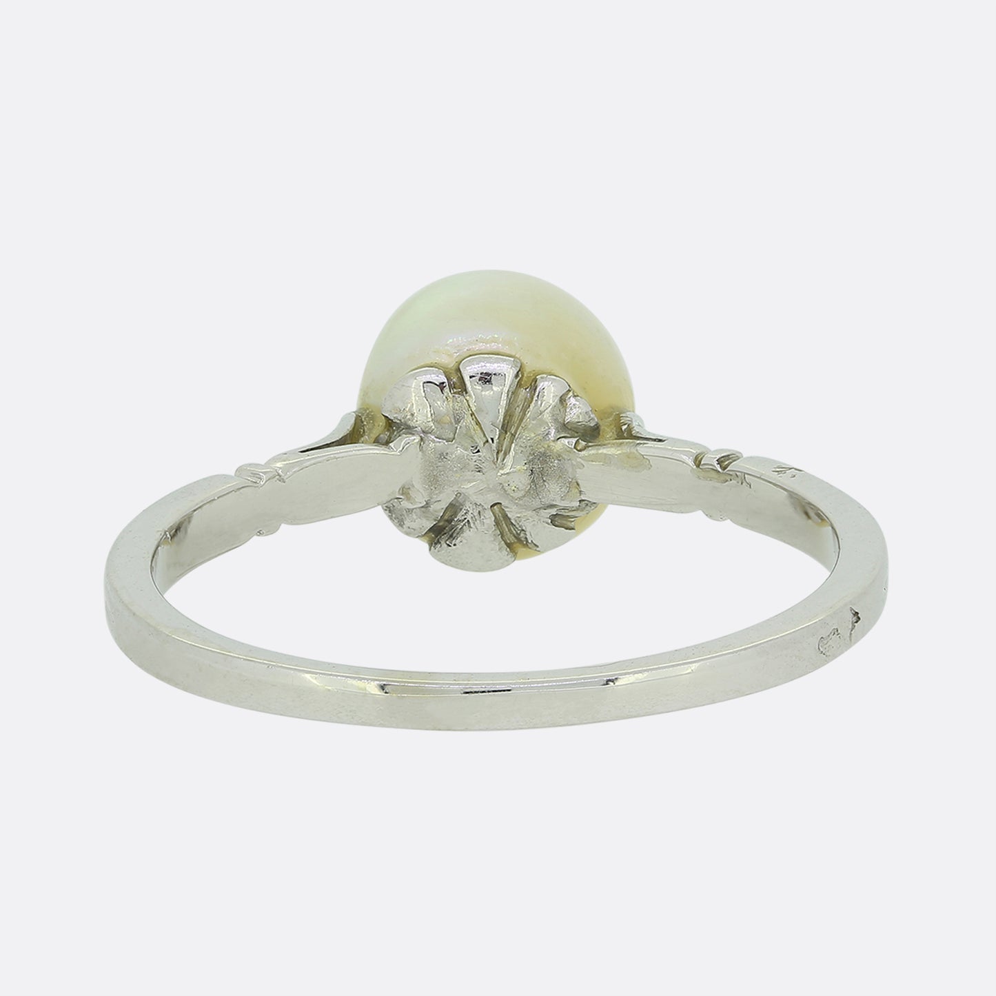 Edwardian Natural Saltwater Pearl and Diamond Ring