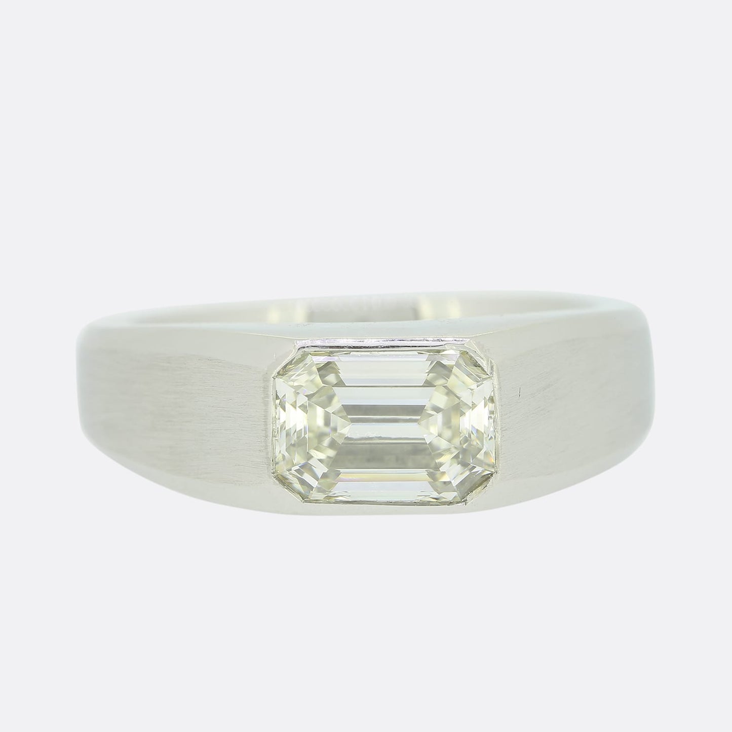 1.96 Carat Emerald Cut Diamond Solitaire Ring