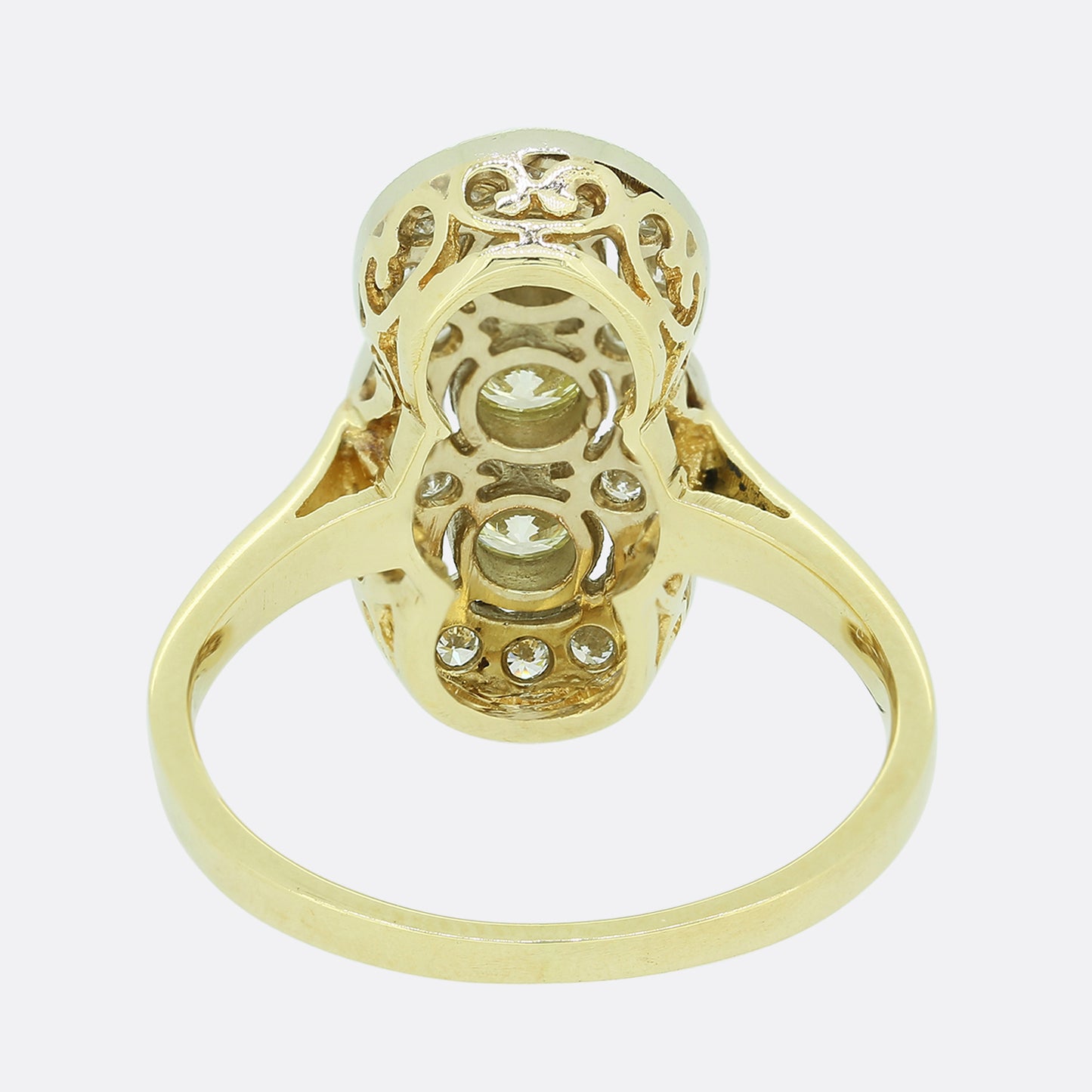 Edwardian Style 1.00 Carat Diamond Tablet Ring