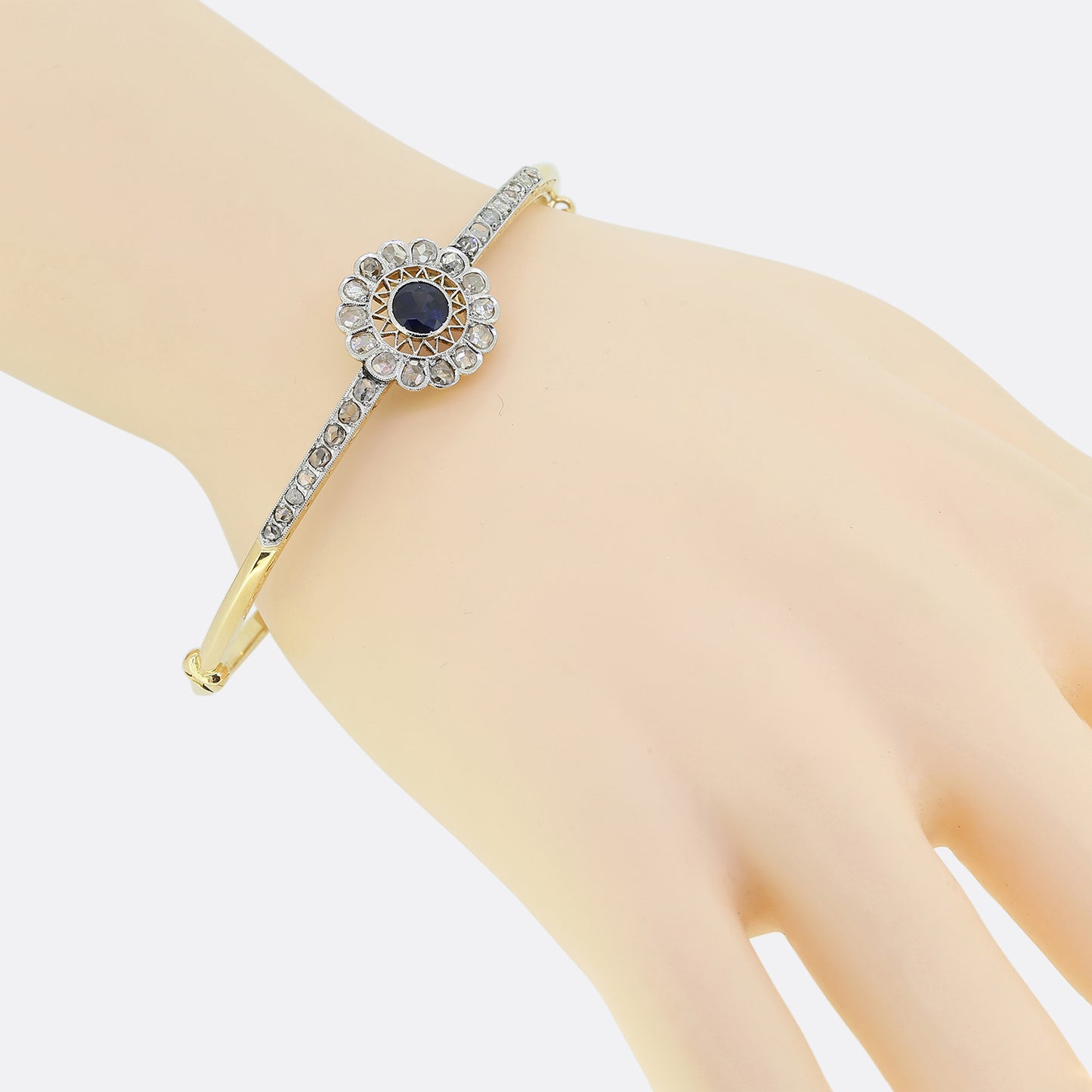 Edwardian Sapphire and Diamond Bangle