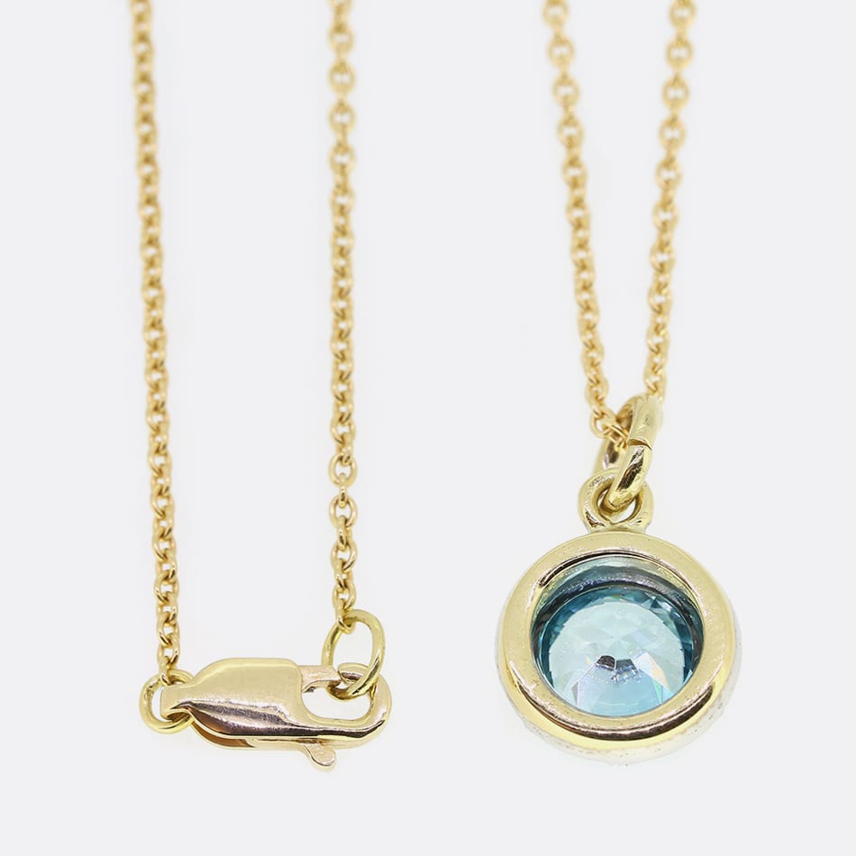 TVJ 1.65 Carat Blue Zircon Pendant