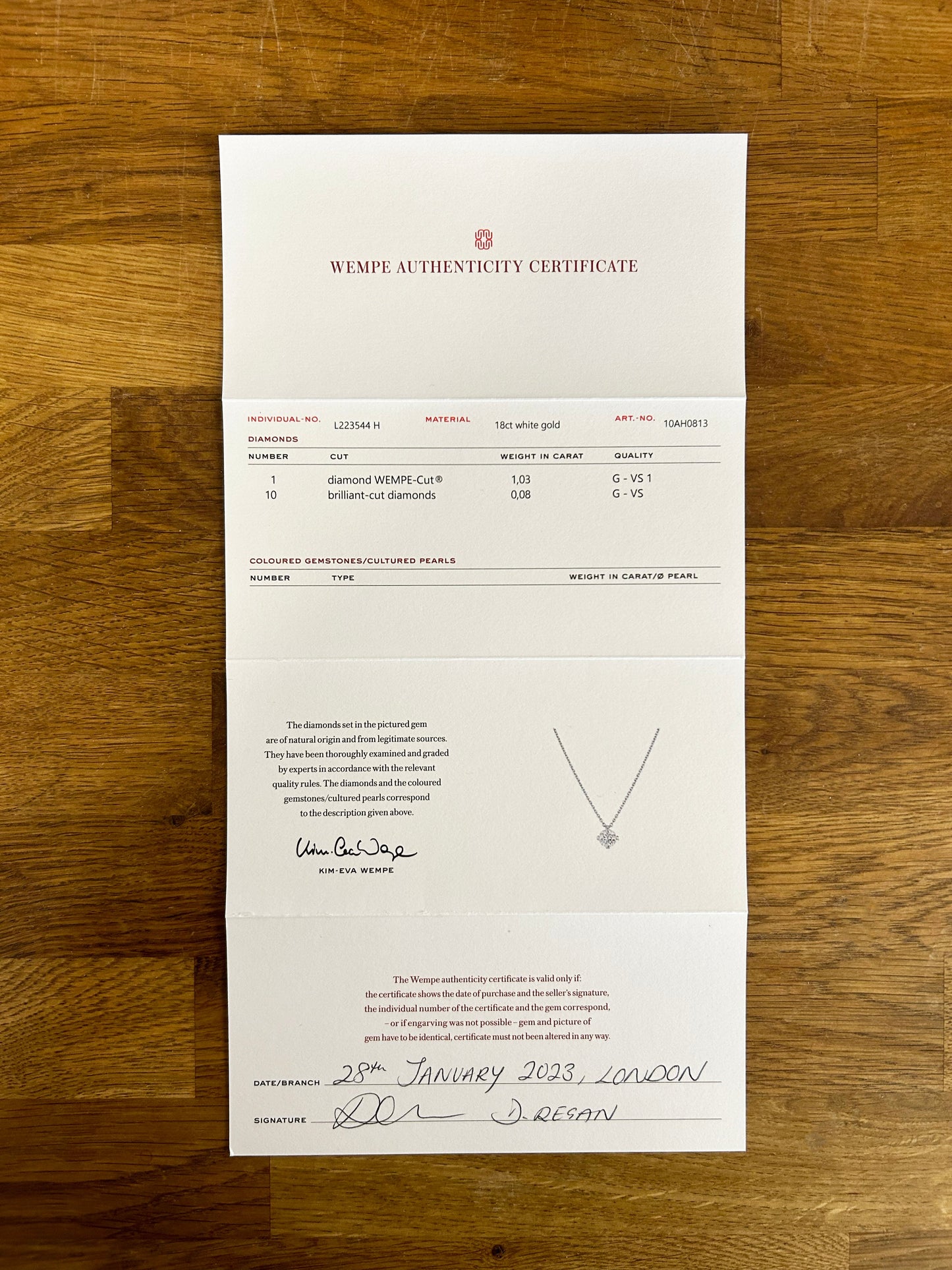 Wempe Splendora Pure Diamond Pendant Necklace