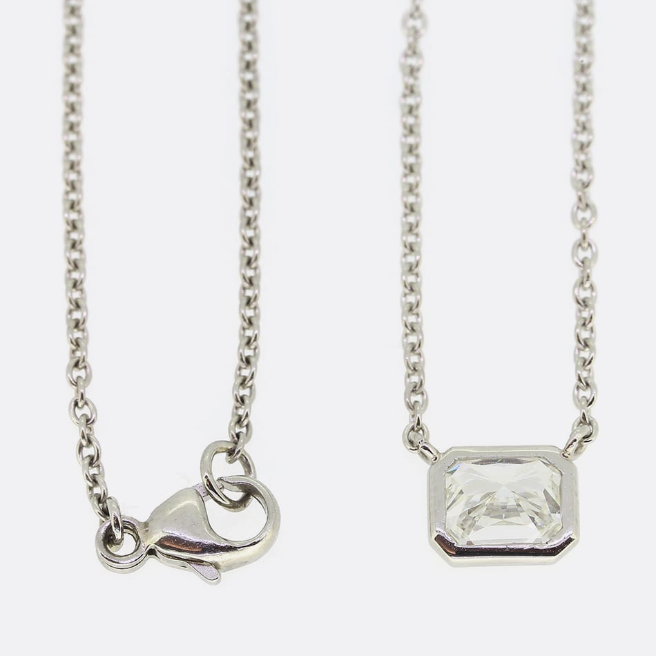 TVJ 1.02 Carat Radiant Cut Diamond Pendant
