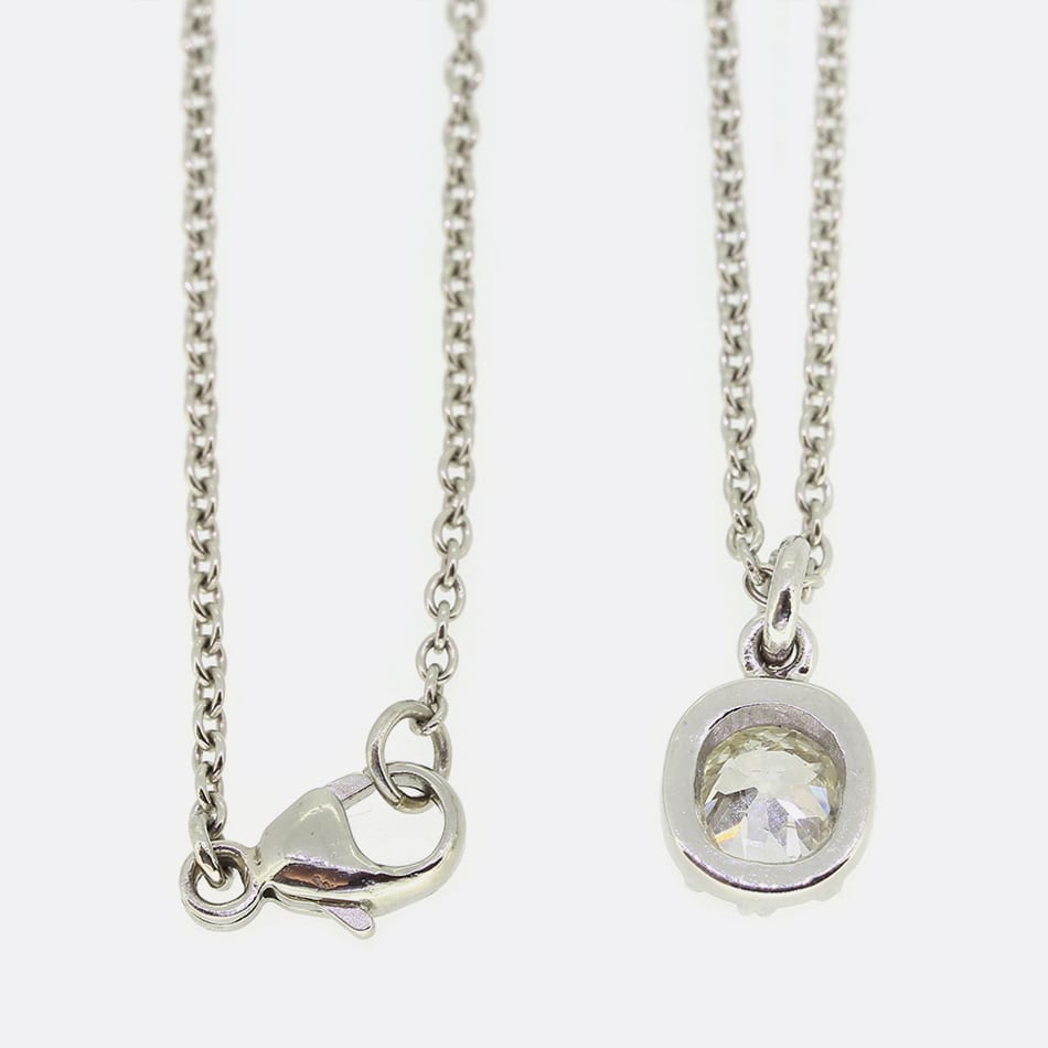 TVJ 0.55 Carat Cushion Cut Diamond Pendant