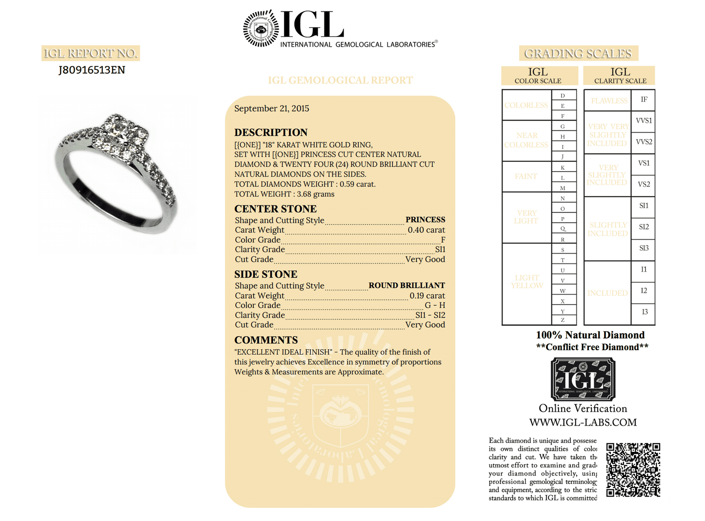 Diamond Square Cluster Ring