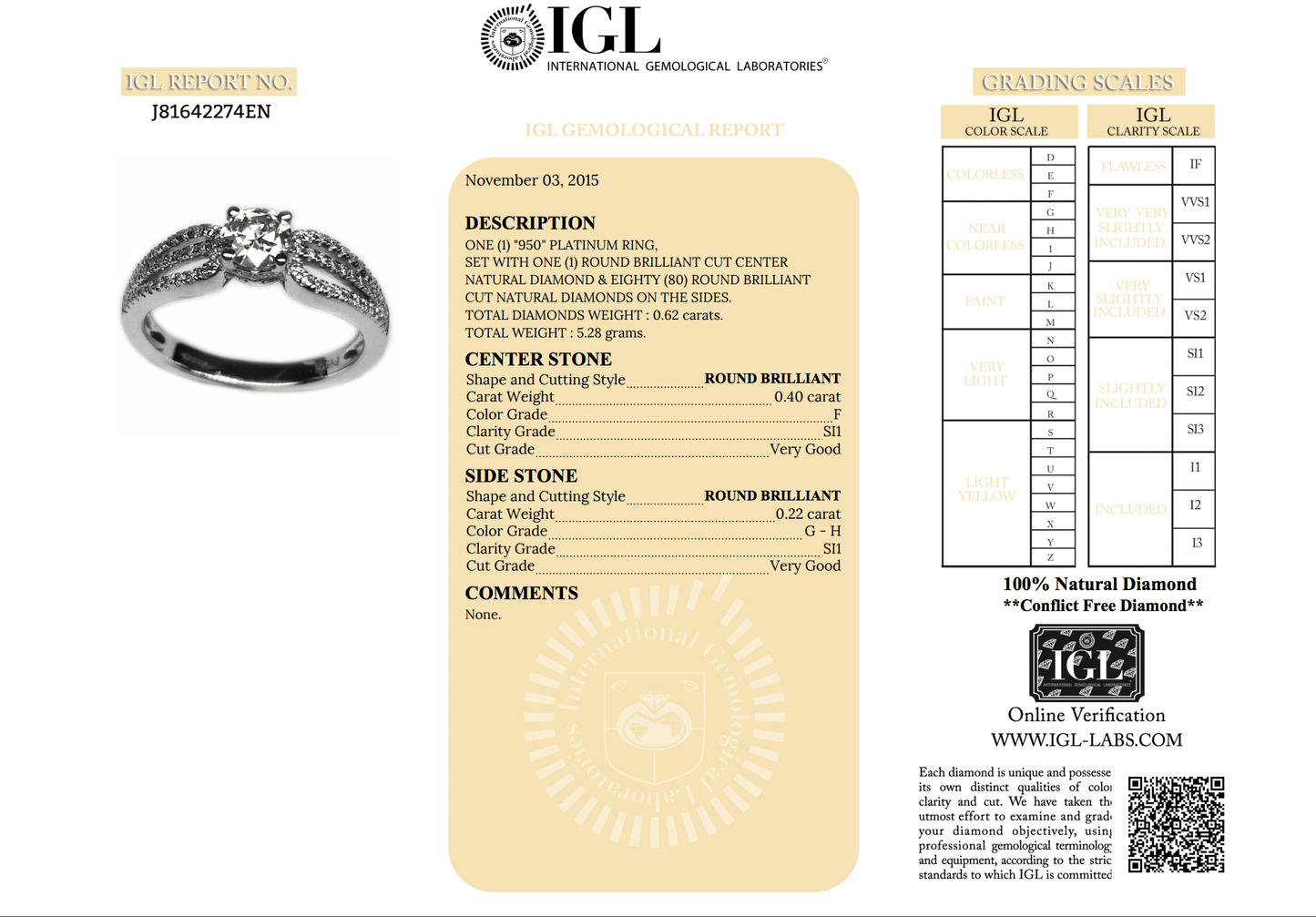 Diamond Solitaire Split Shoulders Ring