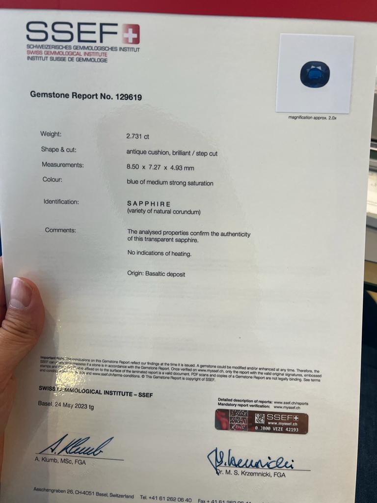 Art Deco Sapphire and Diamond Ring