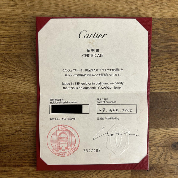 Cartier Three Diamond LOVE Ring Size J (49)