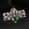 Edwardian Emerald and Diamond Brooch