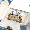 Desbazeille Moonstone and Diamond Angel Ring