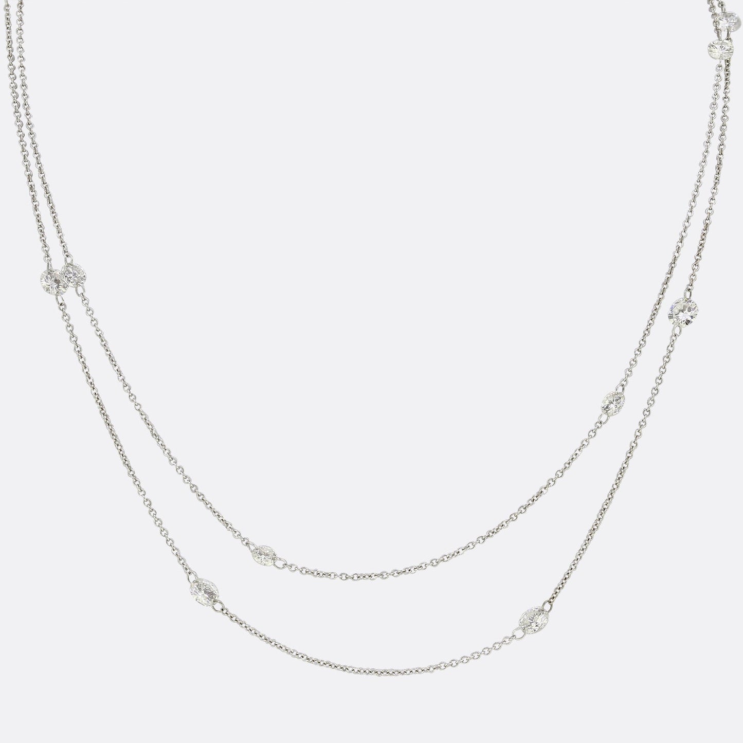 4.15 Carat Diamonds By The Yard Necklace