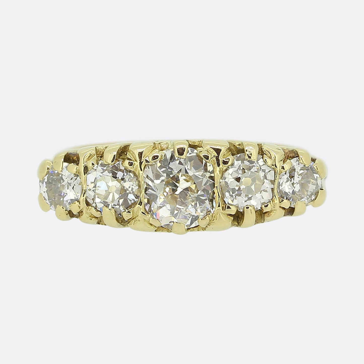 Victorian Five-Stone Diamond Adjustable Ring