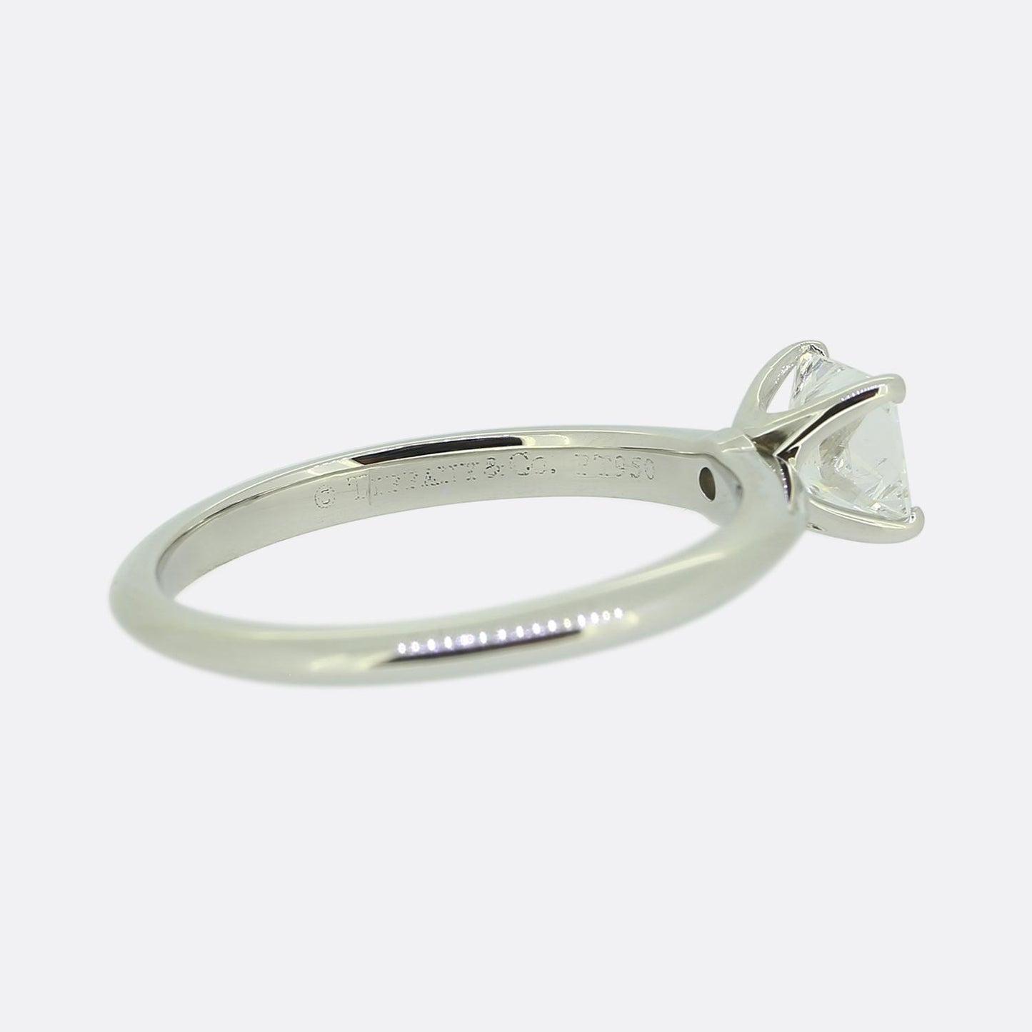 Tiffany & Co. 0.66 Carat Princess Cut Diamond Solitaire Ring