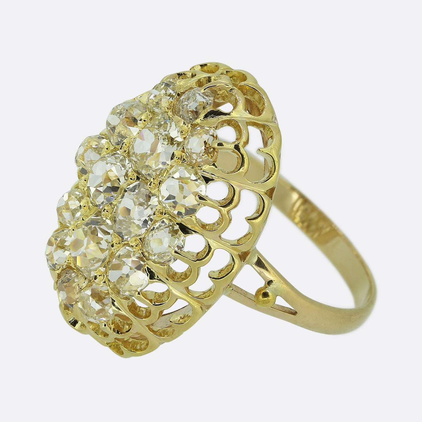 Antique Diamond Cluster Dress Ring