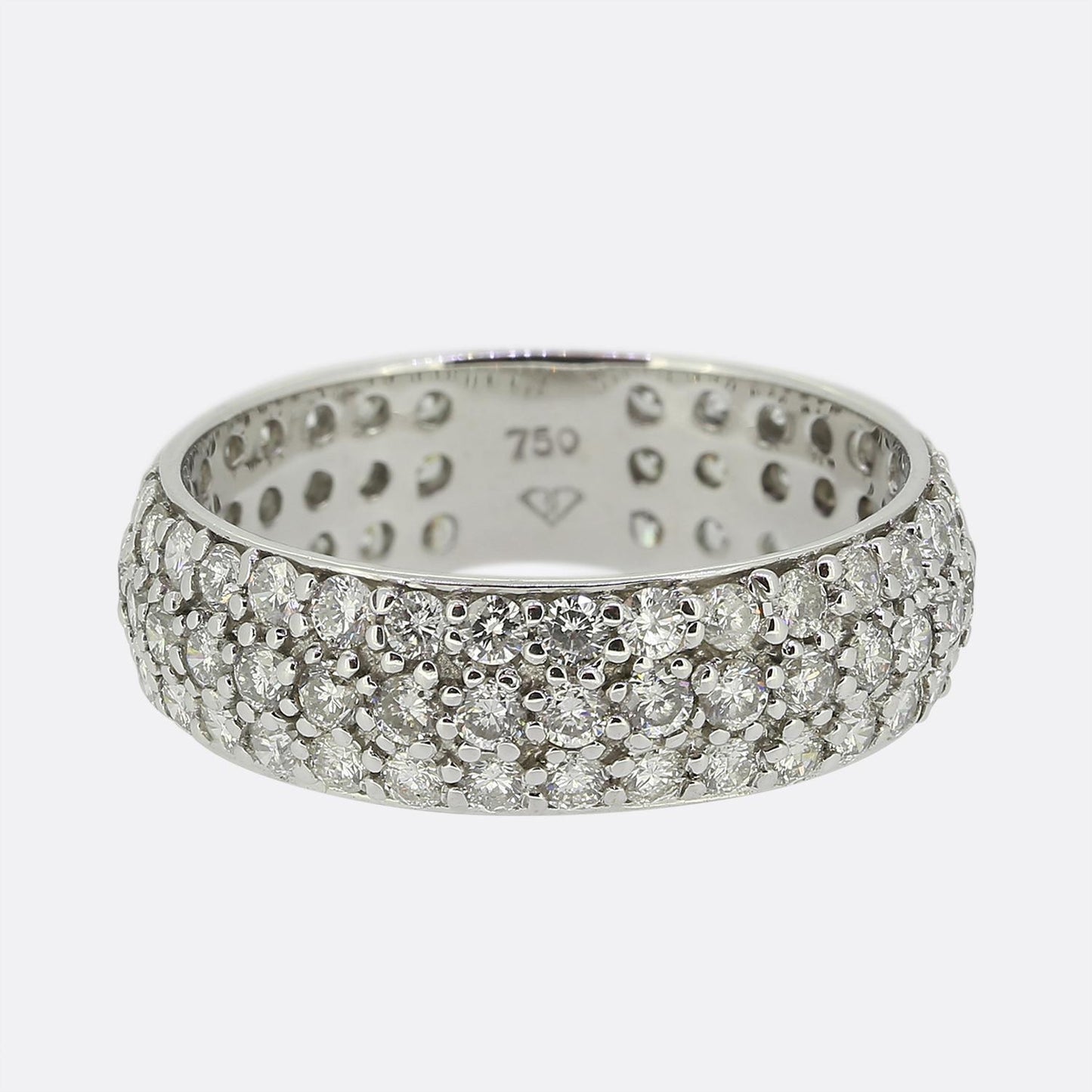 1.44 Carat  Pavé Set Diamond Band Ring Size O (55)