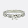 0.22 Carat Round Brilliant Cut Diamond Solitaire Ring