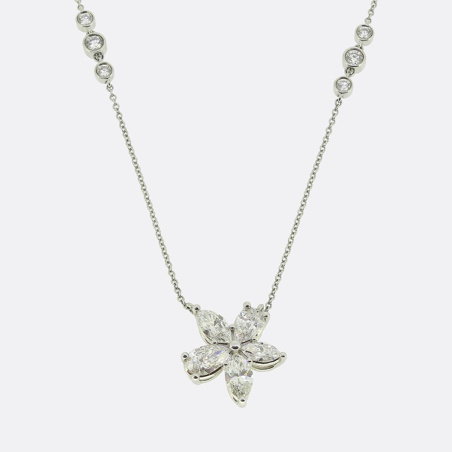 Tiffany & Co. Mixed Cluster Diamond Victoria Necklace
