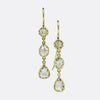Vintage Rose Cut Diamond Drop Earrings