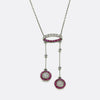Art Deco Ruby and Diamond Target Negligeé Necklace