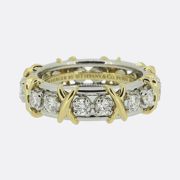 Tiffany & Co. Schlumberger Sixteen-Stone Diamond Ring Size N 1/2 (55)