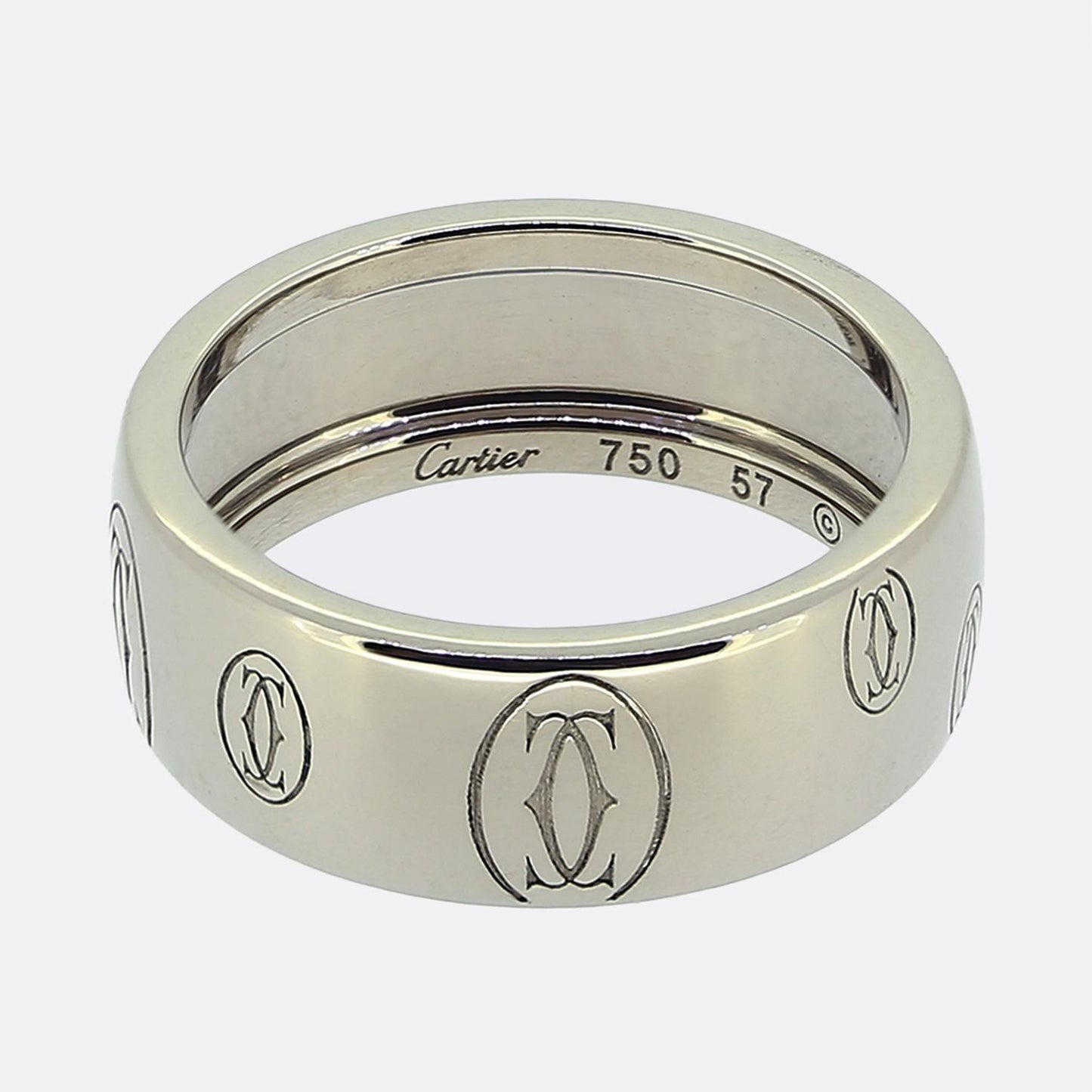 Cartier Logo De Cartier Wedding Band Ring Size P (57)