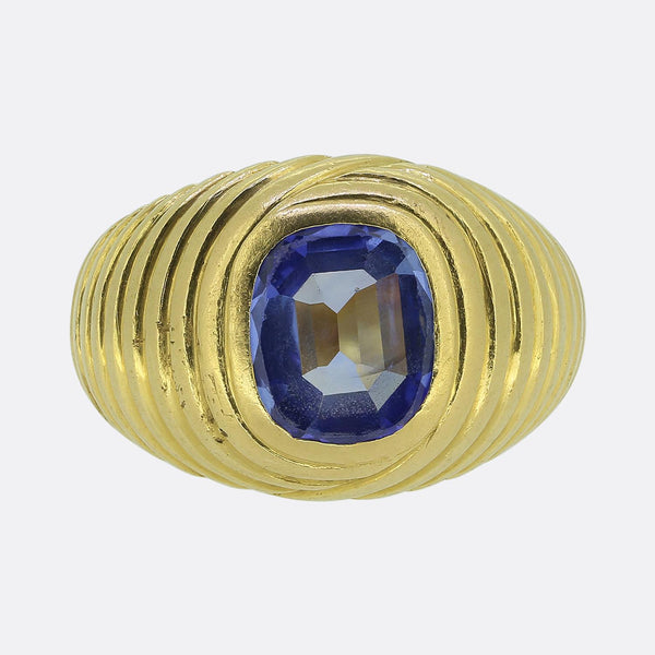Vintage 1.90 Carat Sapphire Single-Stone Ring