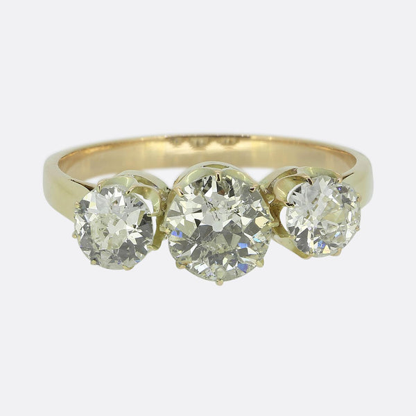 Antique Diamond Three-Stone Ring