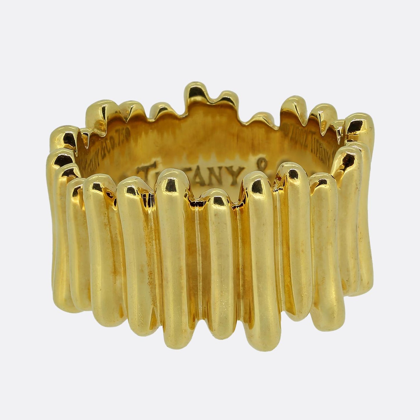 Tiffany & Co. Ribbed Abstract Ring Size K 1/2 (51)