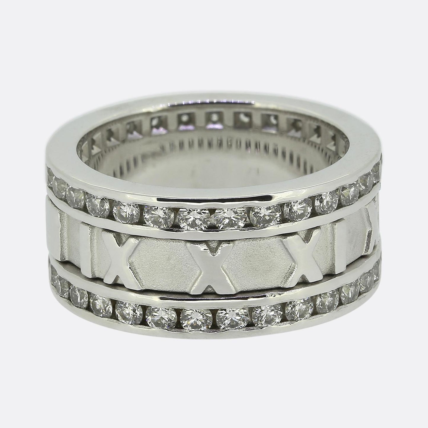 Tiffany & Co. Diamond Atlas Ring Size H 1/2 (47)