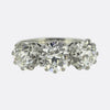 Antique 4.30 Carat Old Cut Diamond Three-Stone Ring