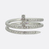 Cartier Juste un Clou Double Semi-Paved Diamond Ring Size N (54)