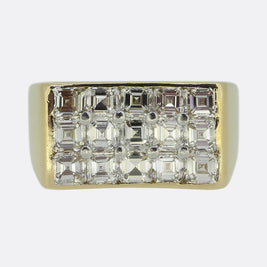 Oscar Heyman Asscher-Cut Diamond Cluster Ring