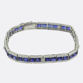 Art Deco Sapphire and Diamond Bracelet