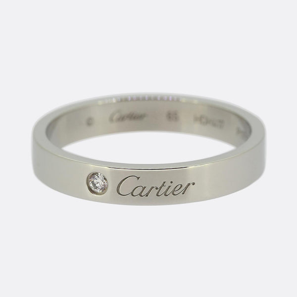 Cartier C De Cartier Diamond Wedding Band Ring