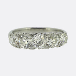 Edwardian 2.90 Carat Diamond Five-Stone Ring