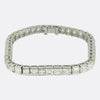 21.00 Carat Carré Cut Diamond Line Bracelet