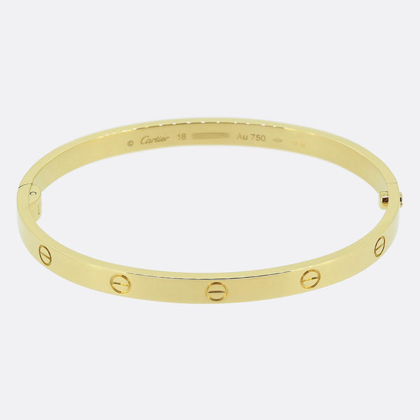 Cartier Medium Model LOVE Bangle Size 18