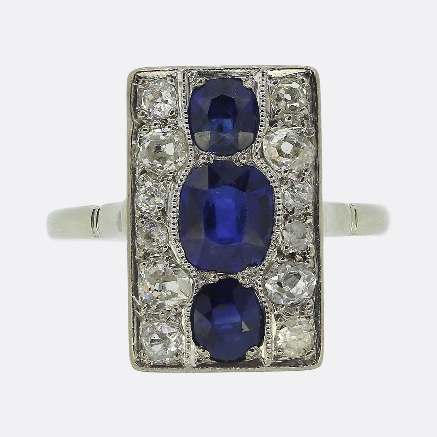 Art Deco Sapphire and Diamond Ring