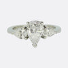 Graff 1.51 Carat Pear-Cut Diamond Three-Stone Promise Engagement Ring