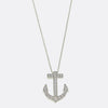 Tiffany & Co Diamond Anchor Pendant Necklace